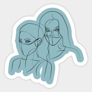 Mask against COVID-19 Sticker